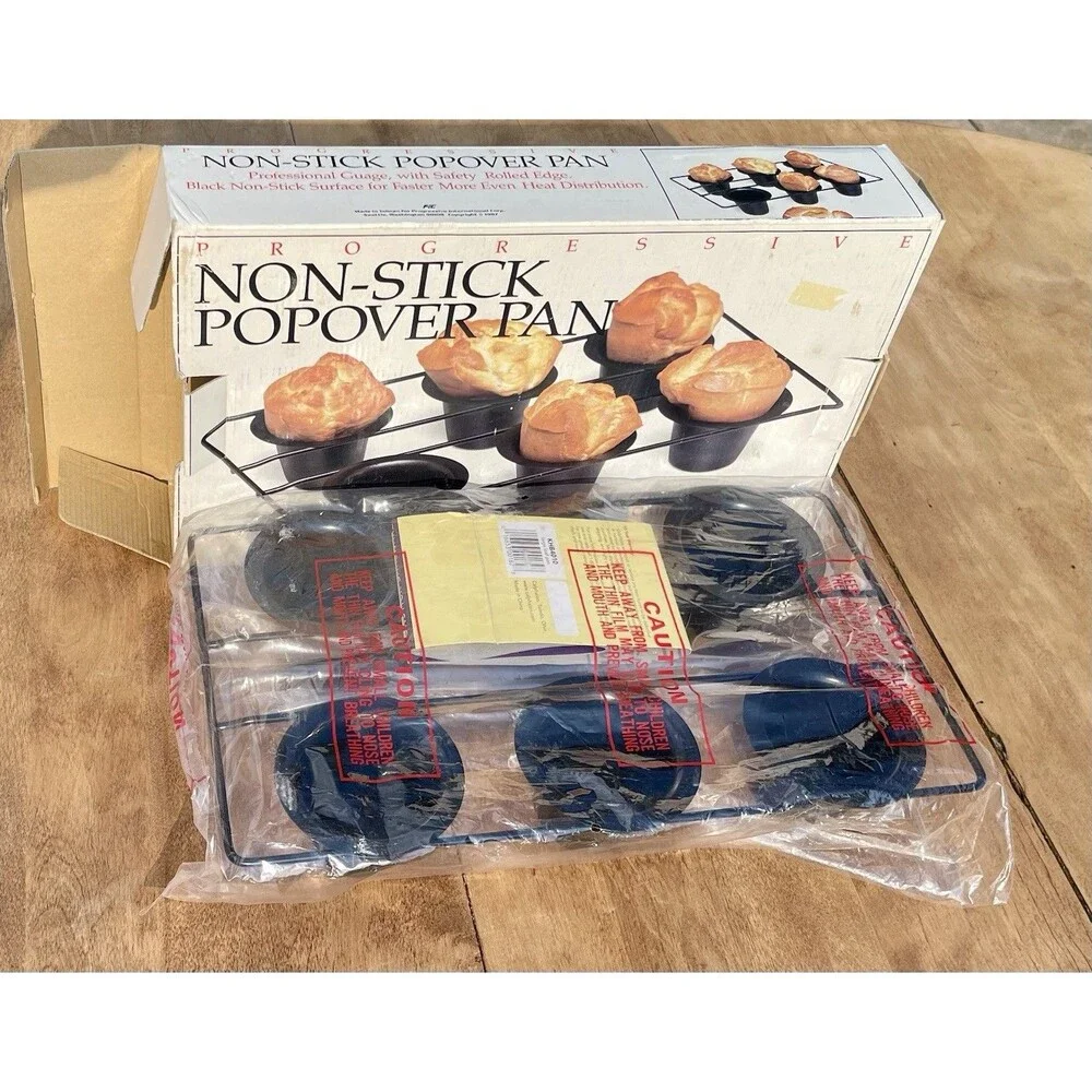 Vintage Progressive Popover Pan Non Stick  Bake Ware 1987  BNSP-100 Nos New